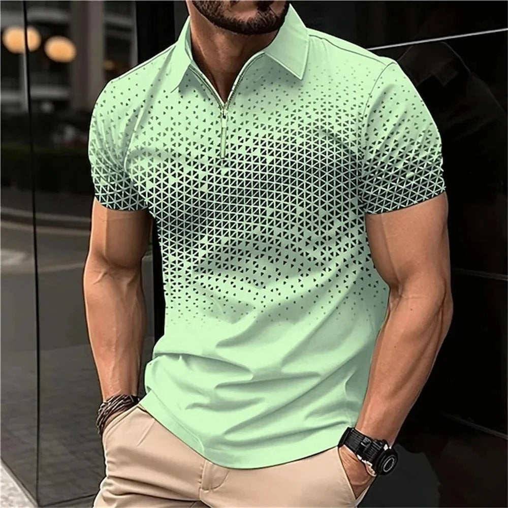 Men's Fashion Plaid Short-sleeved Top