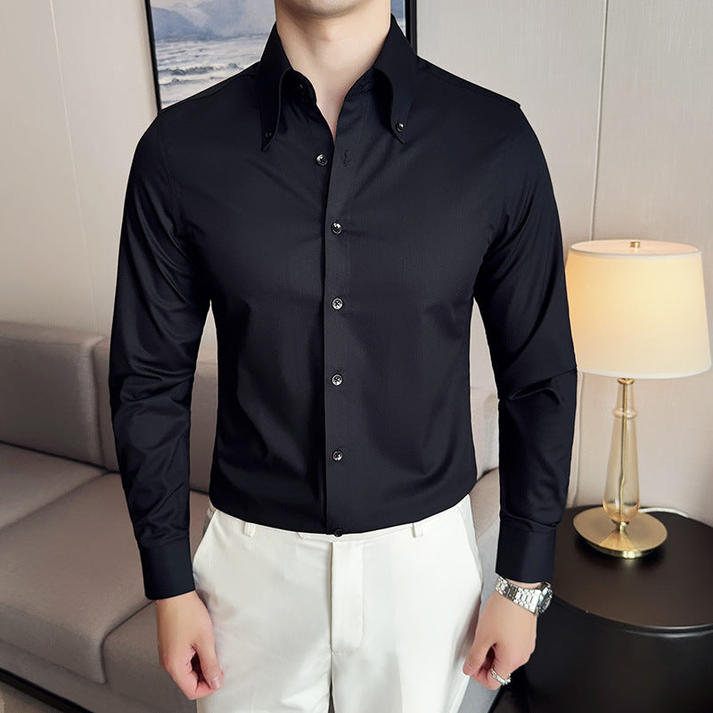 Men's Quality Fashion Non-ironing Plus Size Long Sleeve Shirt