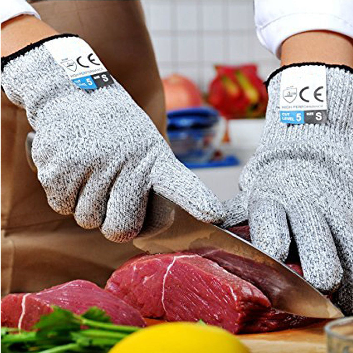 High-strength Polyethylene Cut-resistant Kitchen Slicer Meat Cutting Gloves