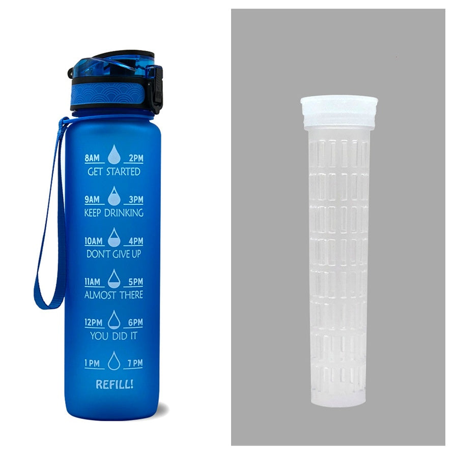 1L Motivational Tritan Water Bottle with Time Marker