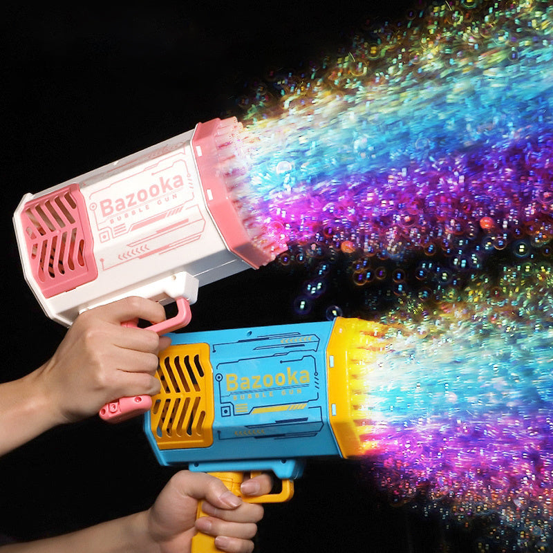 Rocket Bubble Gun with Lights (69 Holes)