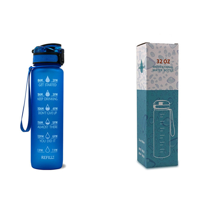 1L Motivational Tritan Water Bottle with Time Marker