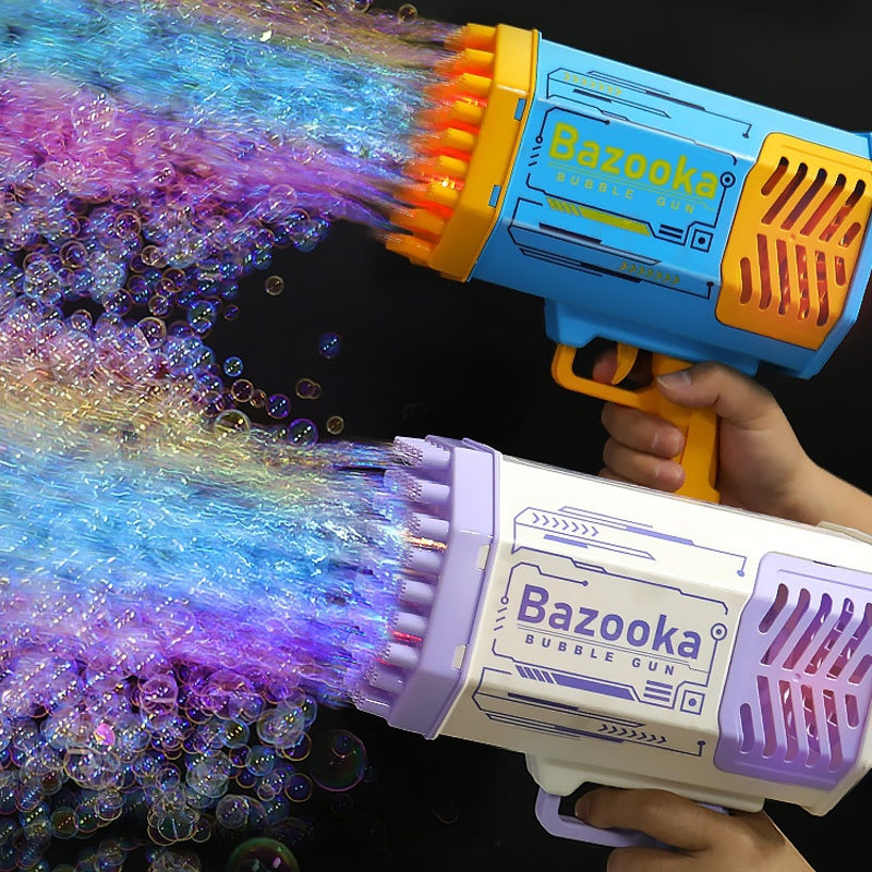 Rocket Bubble Gun with Lights (69 Holes)