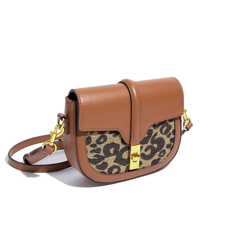 Small Bag Female Leopard Print Fashion Single Shoulder Lock Buckle Bag