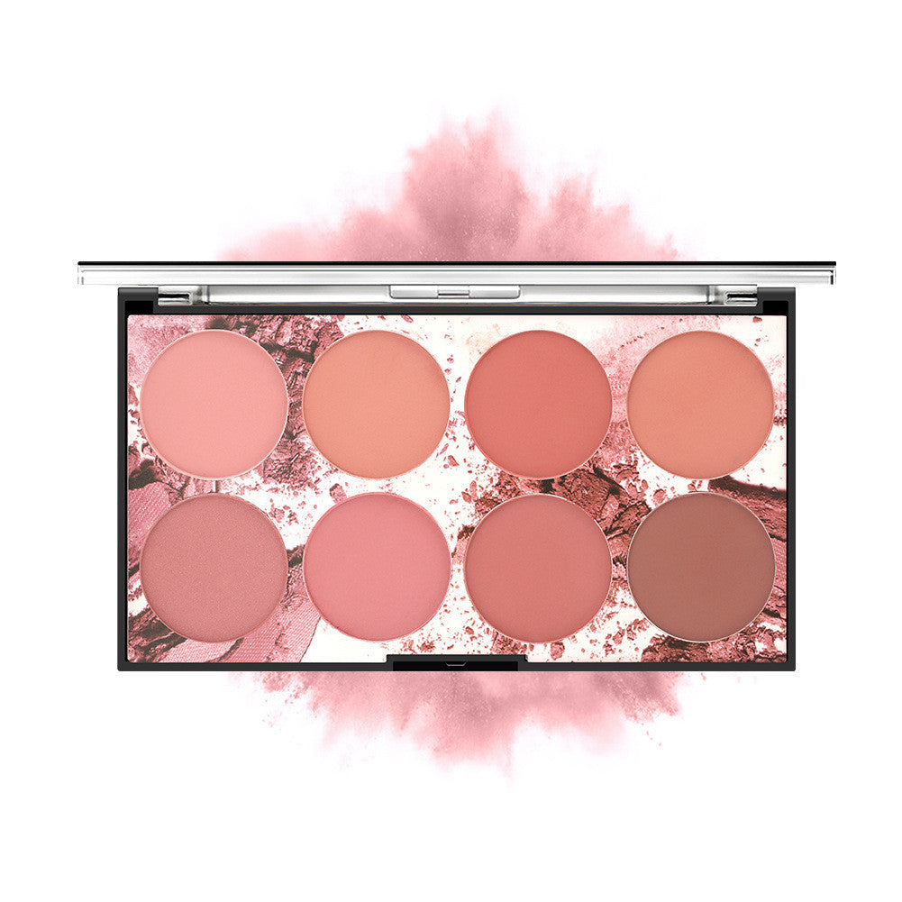 Miss Rose Eight-color Blush Palette Matte Long Lasting Sun Red