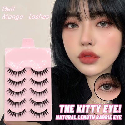 5 Pairs Manga Anime Cosplay False Lashes