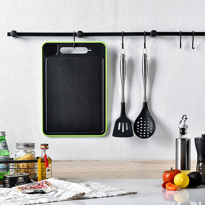 Double-Side Cutting Board with Knife Sharpener