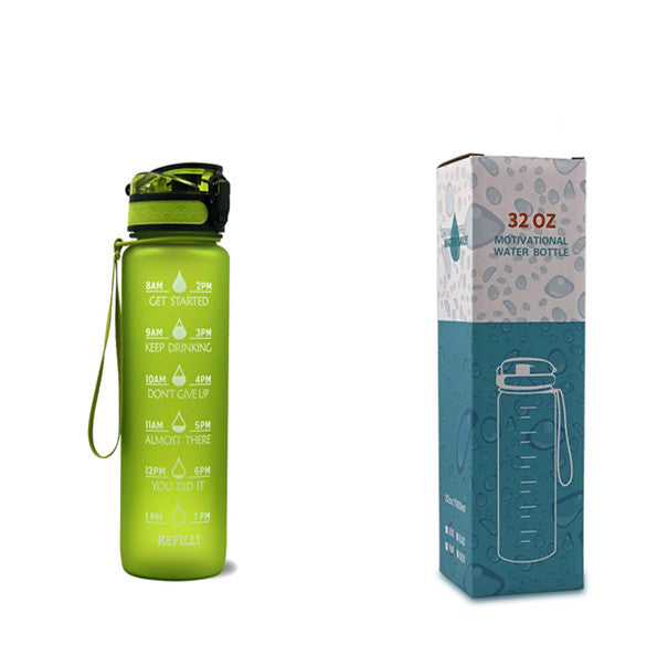 1L Motivational Tritan Water Bottle with Time Marker