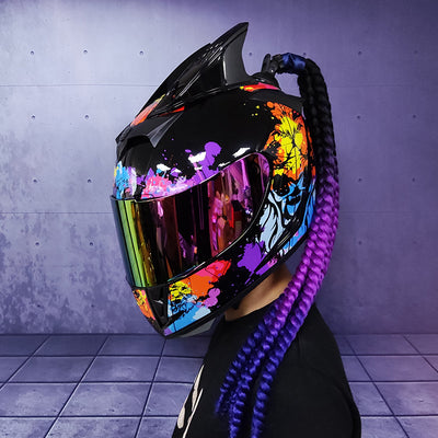 Couples' Dirty Braids Motorcycle Helmets