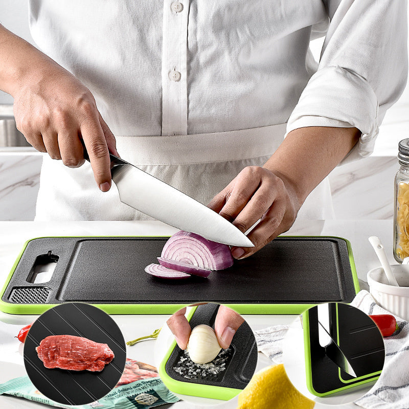 Double-Side Cutting Board with Knife Sharpener