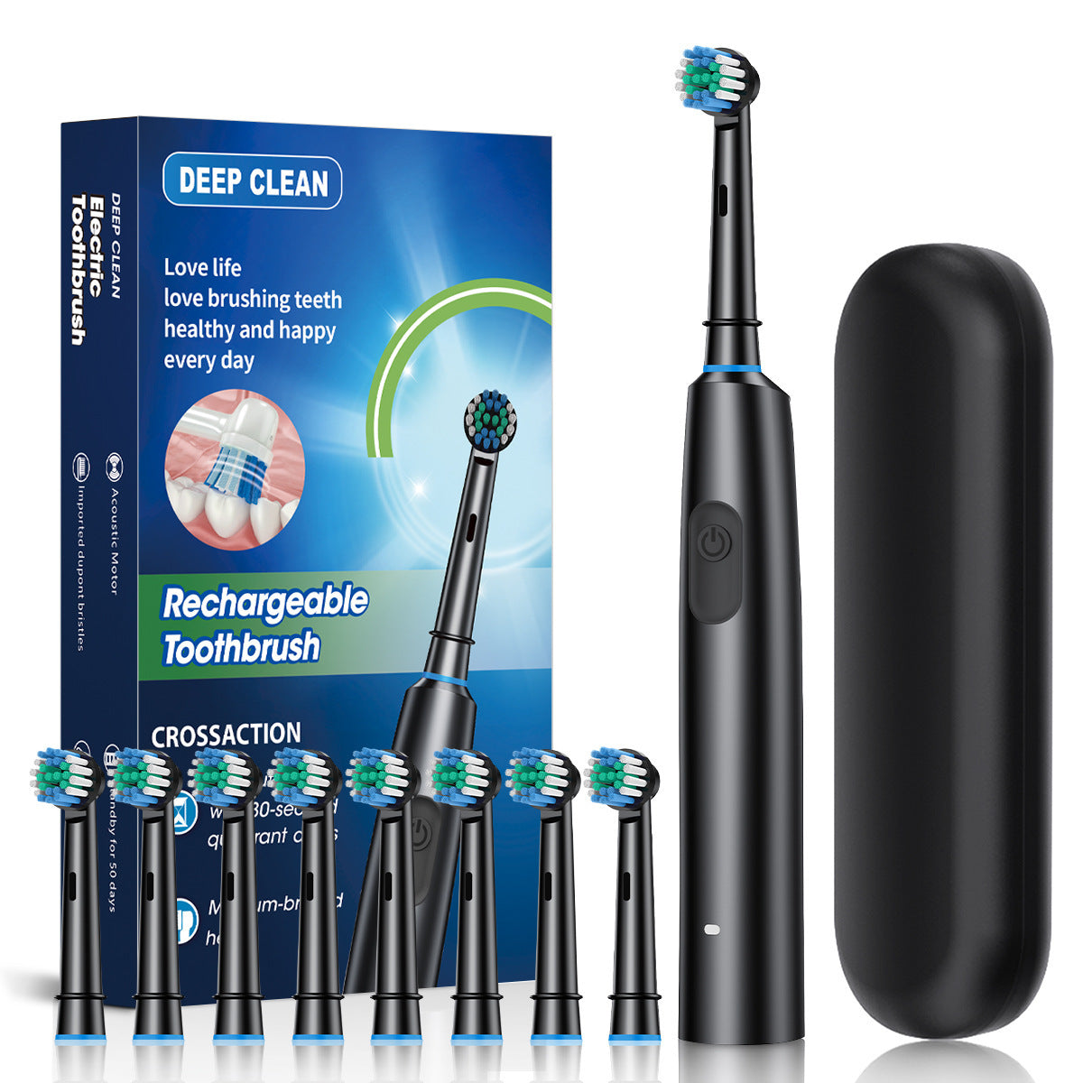Rotating Round Head Electric Toothbrush Punching Style