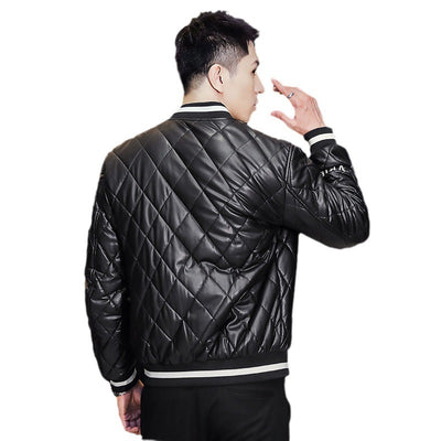 Men's Baseball Collar Slim-fit Youth Embroidered Cotton-padded Jacket