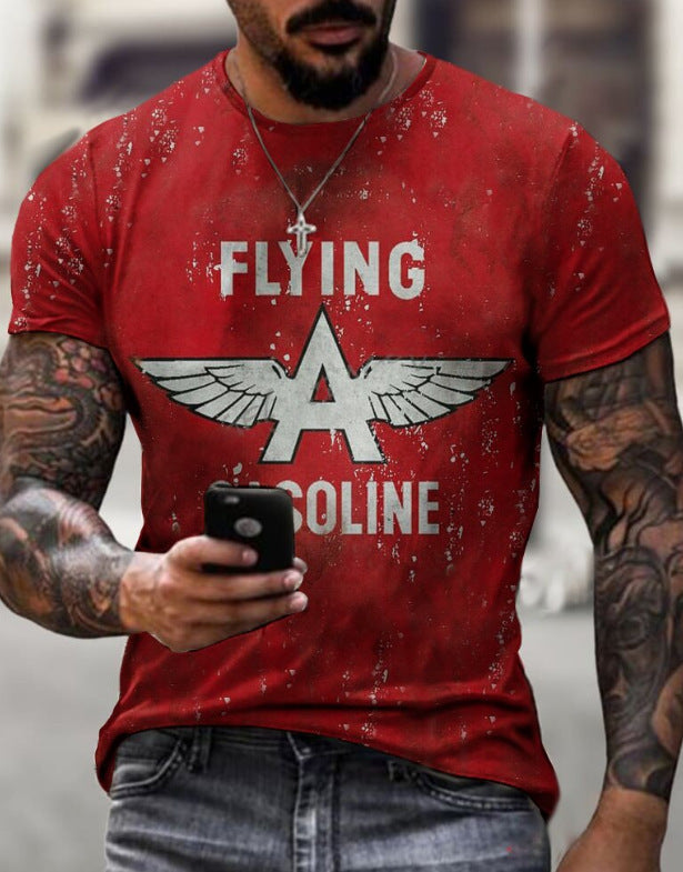 3D Digital Printed Plus Size Men's T-Shirt