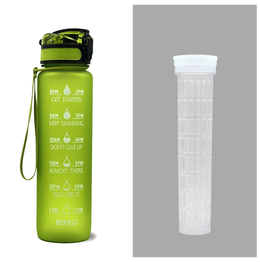 1L Motivational Tritan Water Bottle with Time Marker